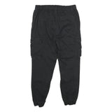 FBSISTER Womens Cotton Blend Black Regular Cargo Trousers W32 L27 Zip Pockets