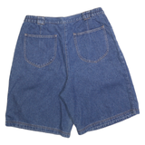 Womens Denim Shorts Blue Casual L W34 Classic Fit Cotton Comfortable