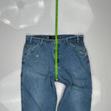 Silver Tab Levis Wide Leg Carpenter Jeans - 38W 34L Blue Cotton