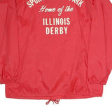 ARISTO JAC BY HILTON Mens Red Polyester Blend Button Jacket M Plain Buttoned