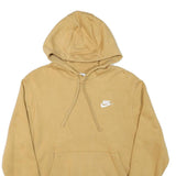 NIKE Mens Beige Pullover Hoodie S Cotton Blend Casual Sportswear