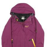 JACK WOLFSKIN Womens Purple Outdoor Jacket UK 10 Polyamide Blend Zip Hooded