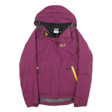 JACK WOLFSKIN Womens Purple Outdoor Jacket UK 10 Polyamide Blend Zip Hooded