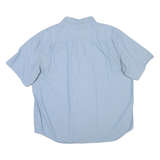 CARHARTT Mens Blue Short Sleeve Shirt 2XL Cotton Blend Workwear Casual