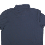 NAUTICA Mens Navy Blue Short Sleeve Polo Shirt XL Cotton Blend Classic
