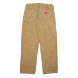 DICKIES Mens Regular Fit Beige Cotton Blend Zip Trousers W32 L30 Workwear