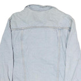Mens Light Blue Cotton Button Denim Jacket M Casual Classic Fit Plain