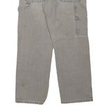 DICKIES Mens Regular Fit Beige Cotton Blend Carpenter Trousers W32 L30 Workwear