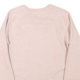 CHAMPION Womens Pink Cotton Blend Crew Neck S Sweatshirt Embroidered Logo