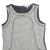 BANANA REPUBLIC Womens Black & Grey Sleeveless Round Neck Printed Top M Smart