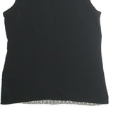 BANANA REPUBLIC Womens Black & Grey Sleeveless Round Neck Printed Top M Smart