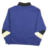 PUMA Mens Blue & Black Cotton Blend Sweatshirt 2XL Quarter Zip Pullover