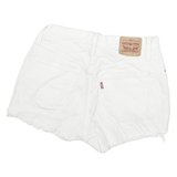 LEVI'S Mens White Casual Cut-Off Shorts M W27 Distressed Hem Cotton Blend