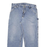 CARHARTT Mens Relaxed Blue Denim Jeans W34 L29 Workwear Zip Closure
