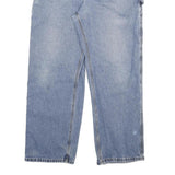 CARHARTT Mens Relaxed Blue Denim Jeans W34 L29 Workwear Zip Closure