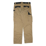 DICKIES Mens Cotton Blend Beige & Black Regular Fit Cargo Trousers W38 L34