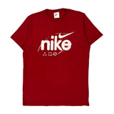 Nike Graphic T-Shirt - Medium White Cotton