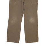 DICKIES Mens Cotton Beige Regular Straight Trousers W34 L30 Workwear Casual