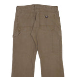 DICKIES Mens Cotton Beige Regular Straight Trousers W34 L30 Workwear Casual