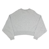 NIKE Womens Grey Sweatshirt Crew Neck XS Cropped Casual Pullover Cotton Blend