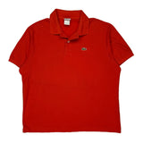 Lacoste Polo Shirt - 2XL Red Cotton