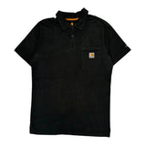 Carhartt Polo Shirt - Medium Black Cotton