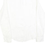 GUESS Womens White Embroidered Shirt Long Sleeve Collar M Elegant Top
