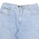 MCORVIS Mens Light Blue Denim Shorts M W32 Classic Cotton Blend Casual Fit