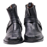 HIGHWAY Ankle Boots Black Leather Womens UK 7
