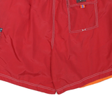 TOMMY HILFIGER Mens Red Cargo Shorts XL W32 Logo Pocket Drawstring Fit