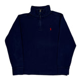 Polo By Ralph Lauren 1/4 Zip - Small Navy Cotton