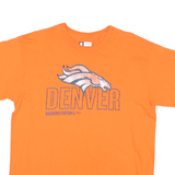 NFL Mens Orange Denver Broncos Football Graphic T-Shirt L Short Sleeve Crew Neck