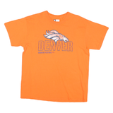 NFL Mens Orange Denver Broncos Football Graphic T-Shirt L Short Sleeve Crew Neck