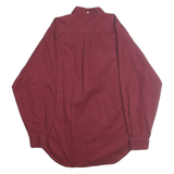 NORSPORT Mens Maroon L Cotton Button-Down Casual Shirt