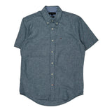 Tommy Hilfiger Short Sleeve Shirt - Medium Blue Cotton