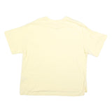 CHAMPION Womens Yellow Cotton Blend T-Shirt XL Short Sleeve Crew Neck Logo