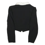 MUREK MODELL Womens Black & White Cropped Jacket UK 8 Polyester Classic Button