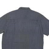 TOSCANO Mens Blue Rayon XL Patterned Short Sleeve Shirt Casual Summer