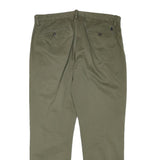 POLO RALPH LAUREN Mens Regular Fit Olive Cotton Blend Straight Leg Trousers W35