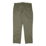 POLO RALPH LAUREN Mens Regular Fit Olive Cotton Blend Straight Leg Trousers W35