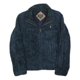 PENDLETON Womens Blue Polyester Blend Zip Jacket M Fleece Checked Trim Warm