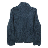 PENDLETON Womens Blue Polyester Blend Zip Jacket M Fleece Checked Trim Warm