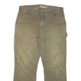 CARHARTT Mens Cotton Blend Relaxed Fit Beige Workwear Trousers W34 L28