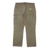 CARHARTT Mens Cotton Blend Relaxed Fit Beige Workwear Trousers W34 L28