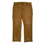 Dickies Carpenter Trousers - 36W 32L Brown Cotton