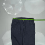 Berne Carpenter Pants - 34W 34L Gray Cotton