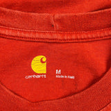 Carhartt T-Shirt - Medium Red Cotton