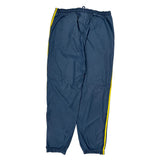 Adidas Striped Track Pants - Large Blue Polyester