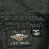 Motorcycles Harley Davidson Graphic Denim Gilet - 2XL Black Cotton