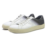 HOGAN Mens Classic Low Top Trainers Leather UK 8.5 Black & White Stylish Comfort